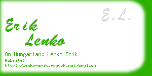 erik lenko business card